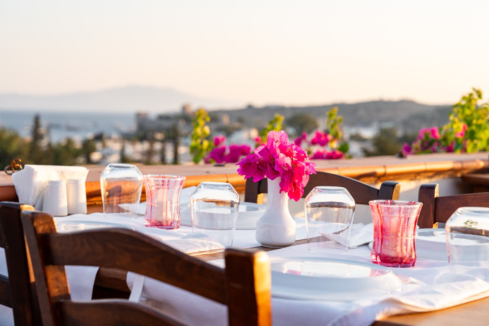 Restaurant terrace view at El Vino Hotel & Suites Bodrum