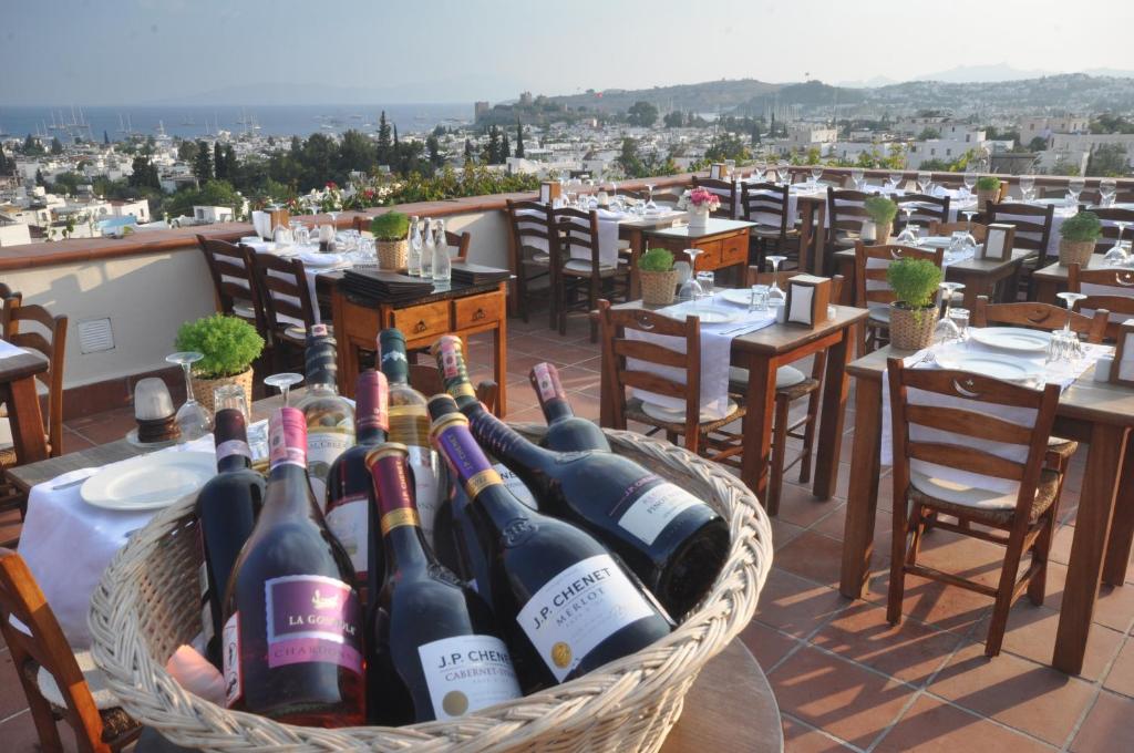 Wine selection at the El Vino restaurant