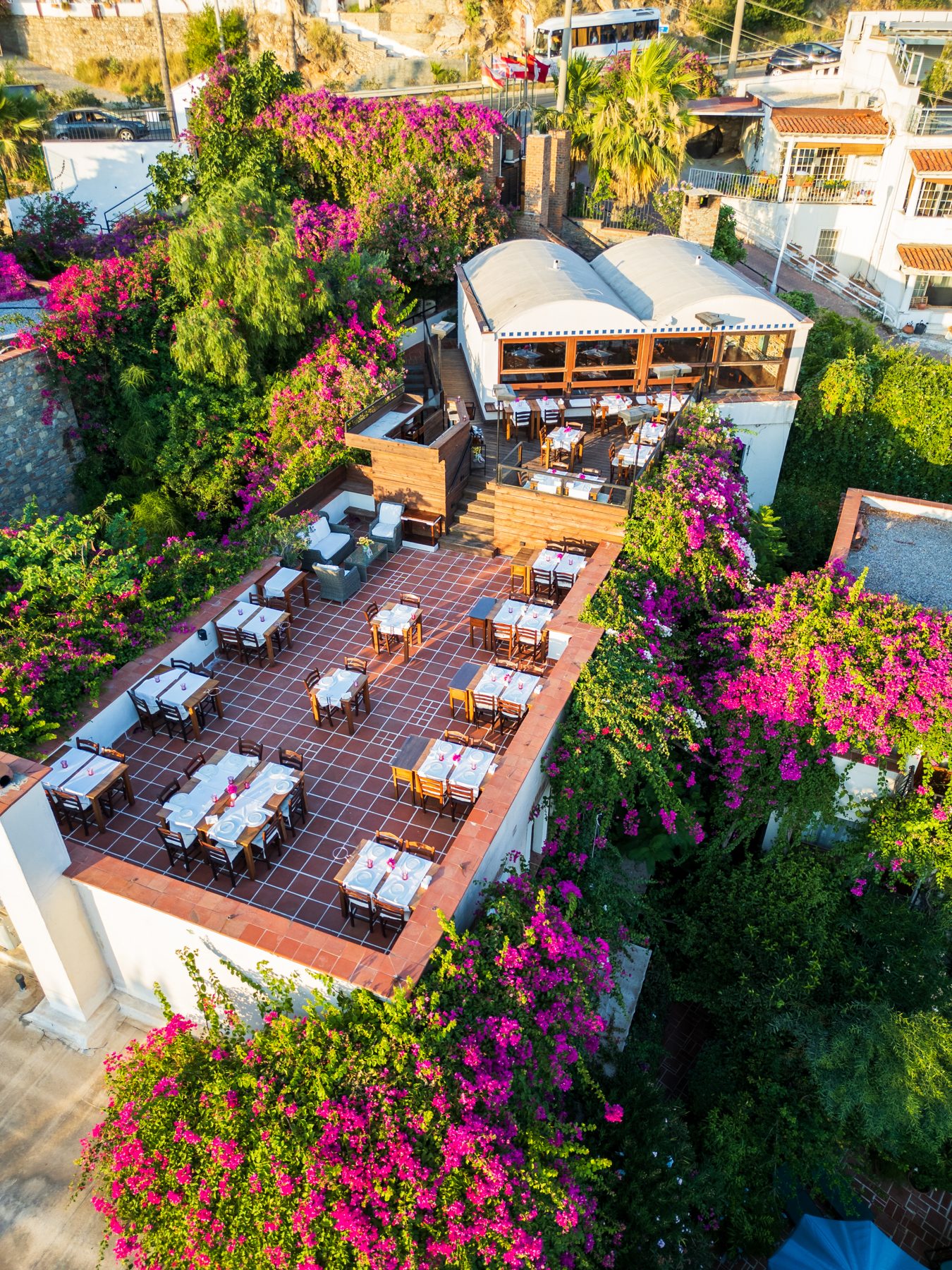 Rooftop terrace from above