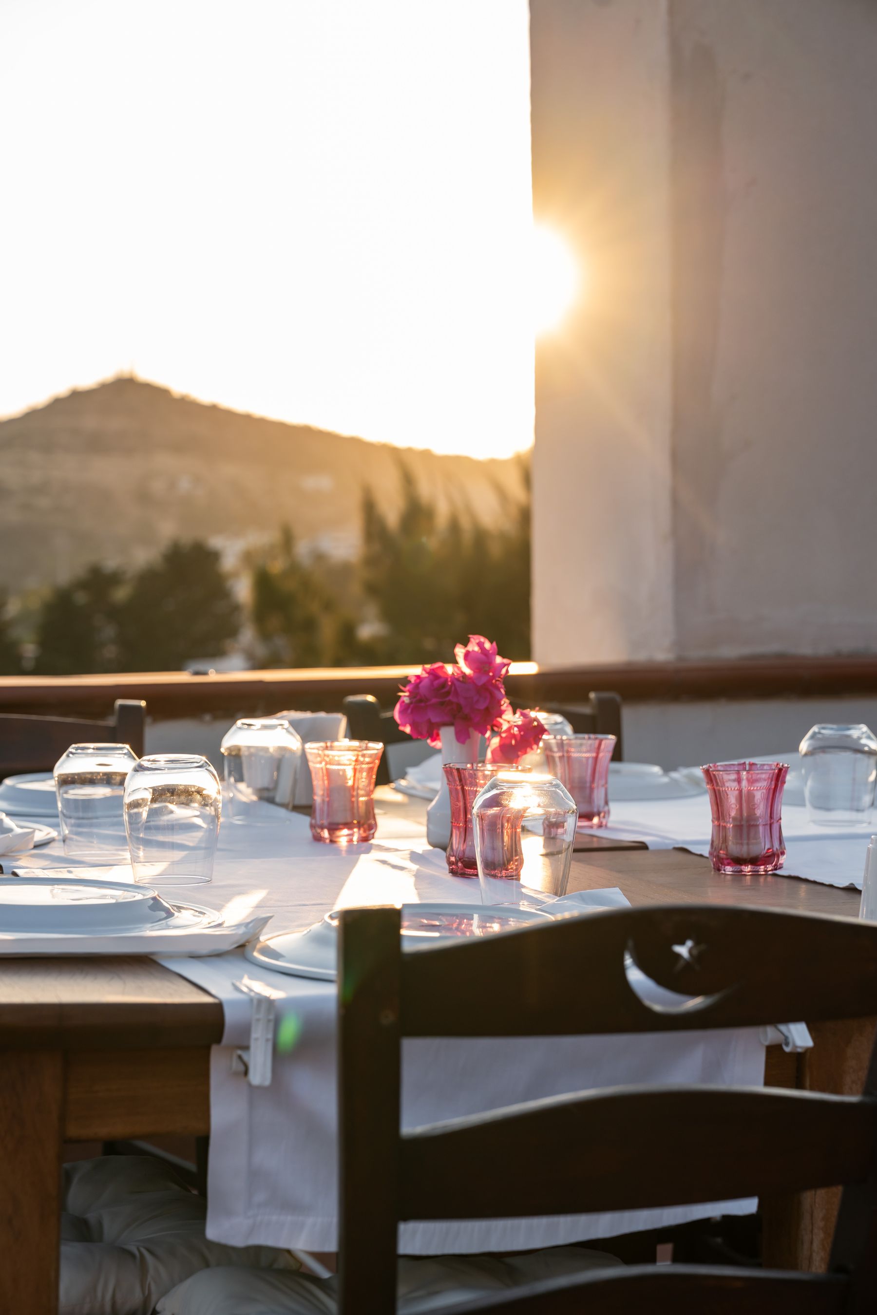 Evening light on the rooftop